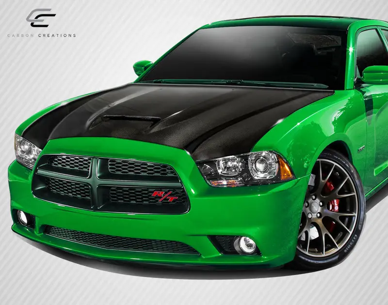 Carbon Creations 11-14 Dodge Charger Carbon Fiber Dritech Srt2 Hood 2