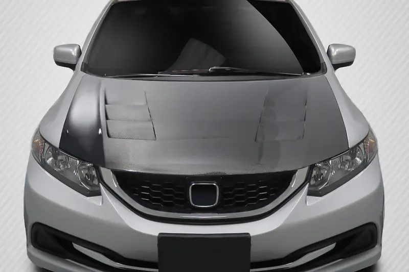 Carbon Creations 12-15 Honda Civic 4Dr Carbon Fiber Ts-1 Hood 1