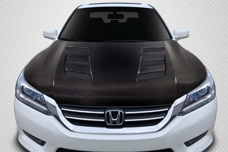 Carbon Creations 13-15 Honda Accord 4Dr Carbon Fiber Am-S Hood 1