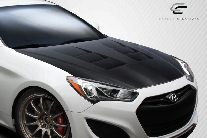 Carbon Creations 13-16 Hyundai Genesis Coupe 2Dr Cf Dritech Ts-1 Hood 2