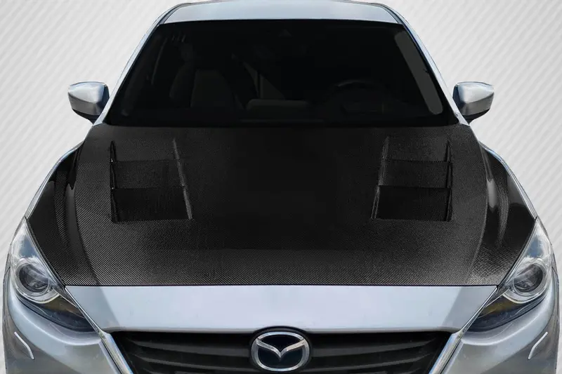 Carbon Creations 14-18 Mazda 3 Carbon Fiber Velocity Hood 1