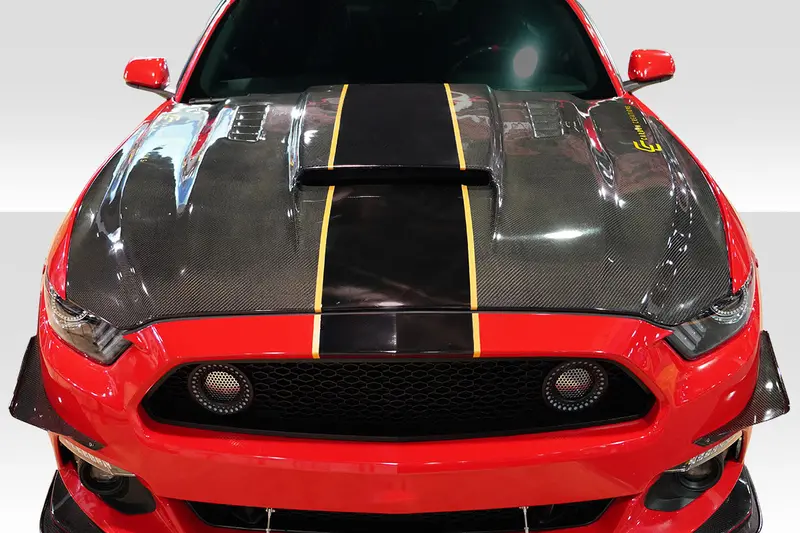Carbon Creations 15-17 Ford Mustang Carbon Fiber Cvx Hood 1