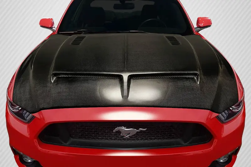 Carbon Creations 15-17 Ford Mustang Carbon Fiber Gt500 Hood 1
