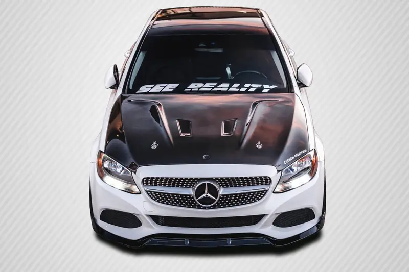 Carbon Creations 15-21 Benz C Class W205 Cf Black -Series Type Hood 1