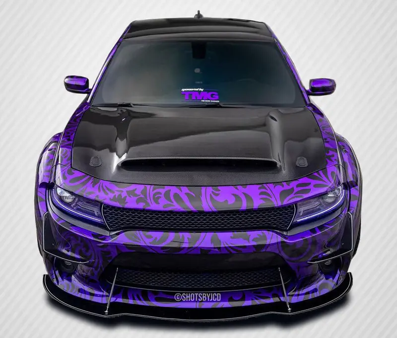 Carbon Creations 15-23 Dodge Charger Carbon Fiber Demon Type Hood 2