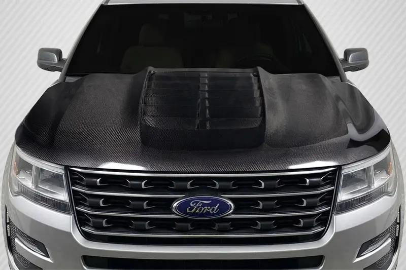 Carbon Creations 16-19 Ford Explorer Carbon Fiber Gt500 Type Hood 1