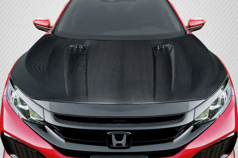 Carbon Creations 16-21 Honda Civic Carbon Fiber Broman Hood 1