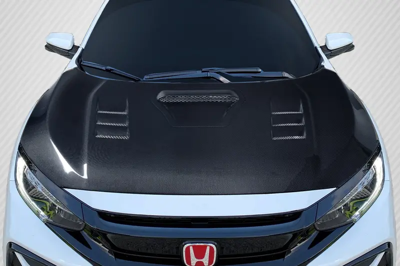 Carbon Creations 16-21 Honda Civic Carbon Fiber Ts 1 Hood 1