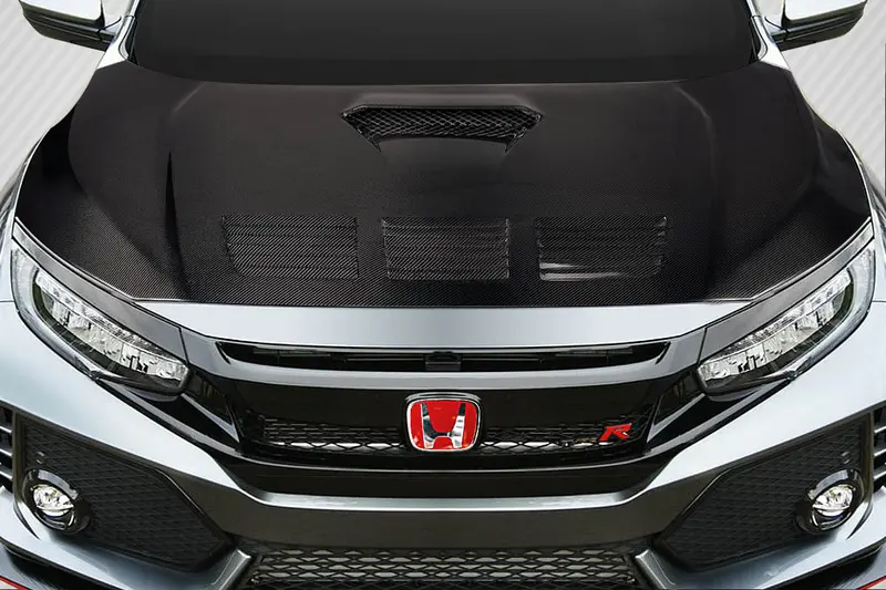 Carbon Creations 17-21 Honda Civic Typer Carbon Fiber Evs Hood 1