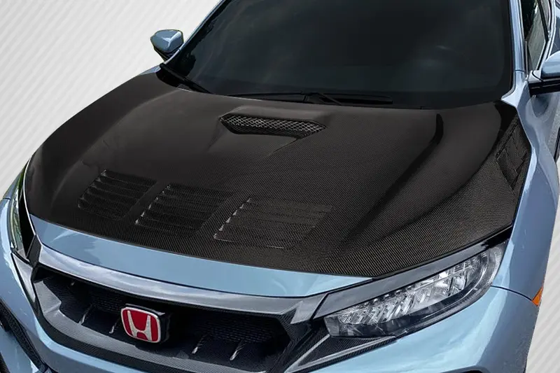 Carbon Creations 17-21 Honda Civic Typer Carbon Fiber Evs Hood 2