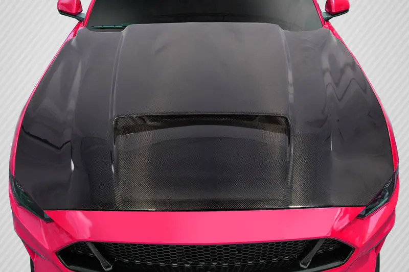Carbon Creations 18-23 Ford Mustang Carbon Fiber Cvx Hood 1