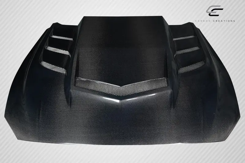 Carbon Creations 18-23 Ford Mustang Carbon Fiber Interceptor Hood 2