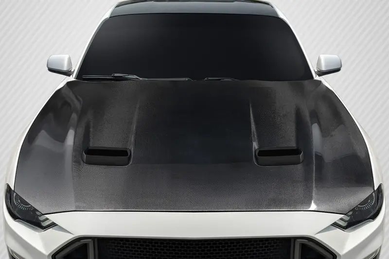 Carbon Creations 18-23 Ford Mustang Carbon Fiber Oem Type Hood 1