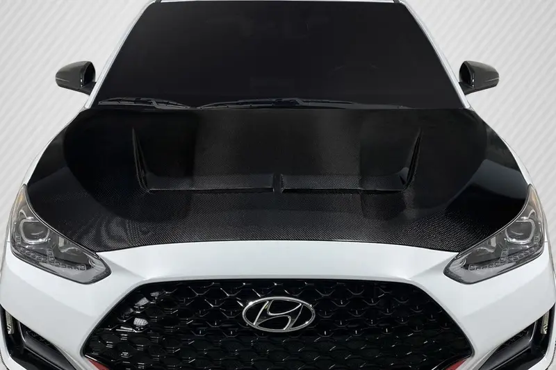 Carbon Creations 19-21 Hyundai Veloster Carbon Fiber J Speed Hood 1