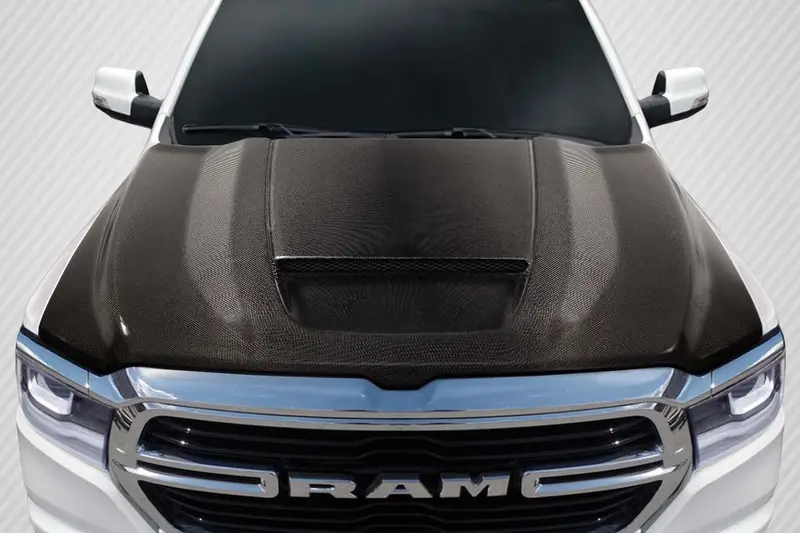 Carbon Creations 19-23 Dodge Ram 1500 Carbon Fiber Srt Ram Air Hood 1