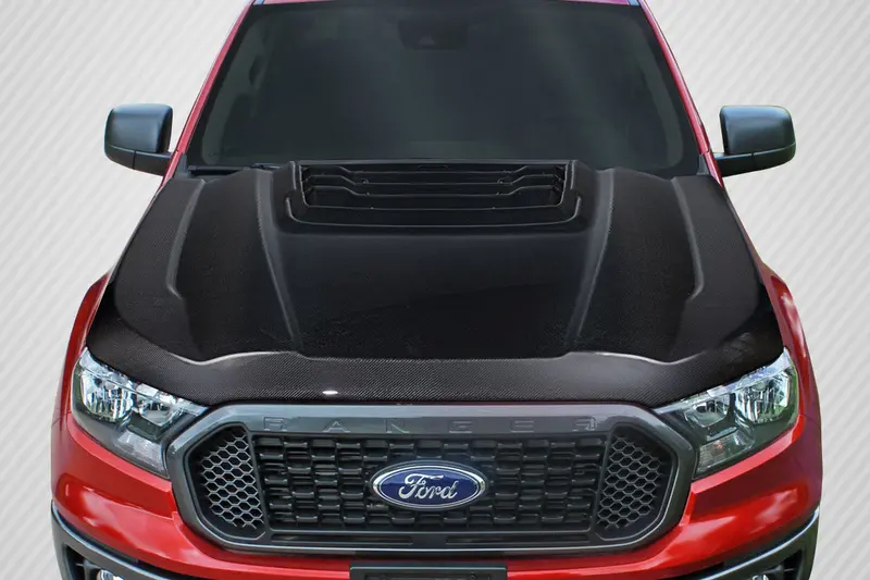 Carbon Creations 19-23 Ford Ranger Carbon Fiber Raptor Type Hood 1