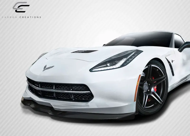 Carbon Creations 2014-15 Chevy Corvette C7 Apex Front Splitter - 3 Pc 2