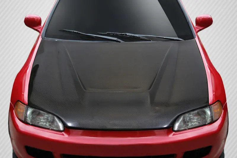 Carbon Creations 92-95 Honda Civic 2Dr/ Hb Carbon Fiber Vader Hood 1