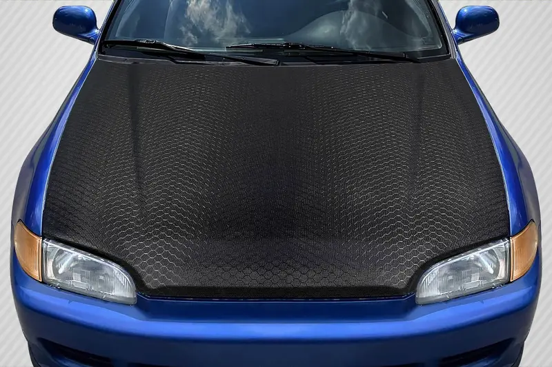 Carbon Creations 92-95 Honda Civic 2Dr/ Hb Cf Geo6ix Oem Type Hood 1