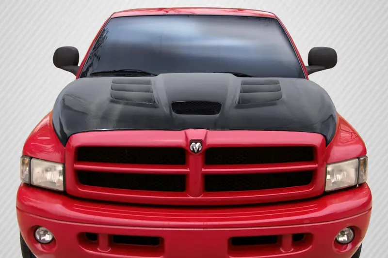 Carbon Creations 94-01 Dodge Ram Carbon Fiber Dritech Viper Type Hood 1