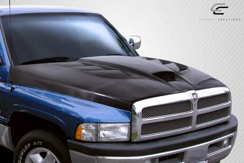 Carbon Creations 94-01 Dodge Ram Carbon Fiber Dritech Viper Type Hood 2