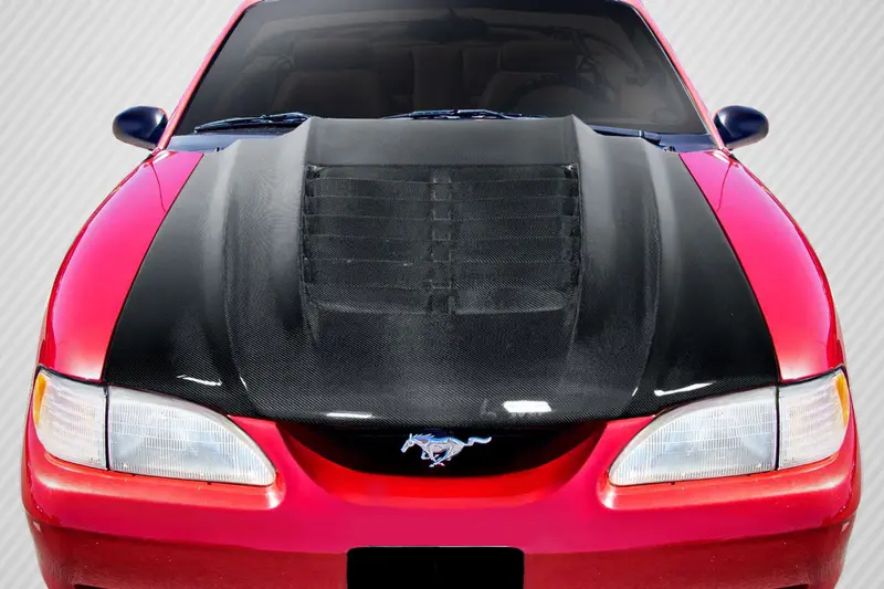 Carbon Creations 94-98 Ford Mustang Carbon Fiber Gt500 V2 Hood 1