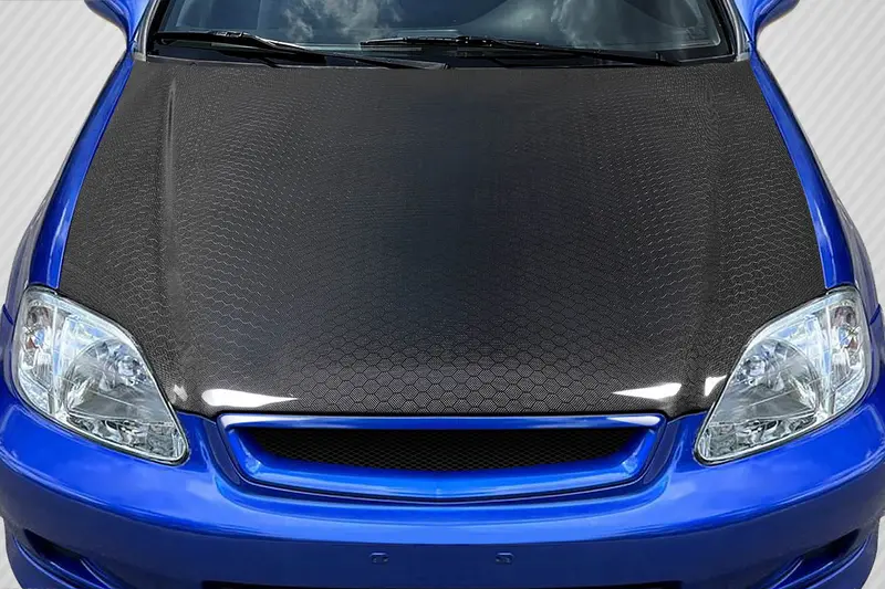 Carbon Creations 99-00 Honda Civic Cf Geo6ix Dritech Oem Type Hood 1