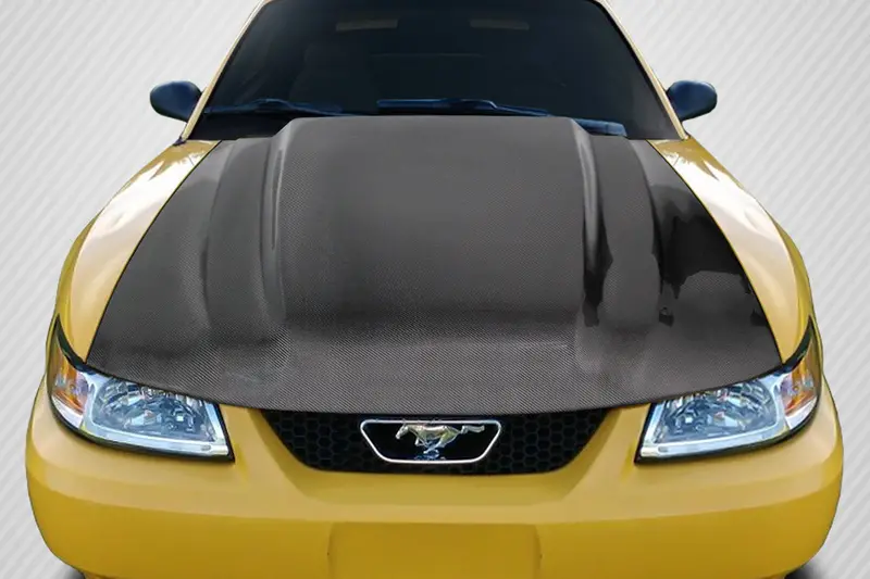 Carbon Creations 99-04 Ford Mustang Carbon Fiber Cowl Hood 1