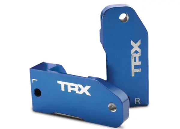 Caster Blocks, 30-Degree, Blue-Anodized 6061-T6 Aluminum (Left & Right)/ Suspension Screw Pin (2) 1