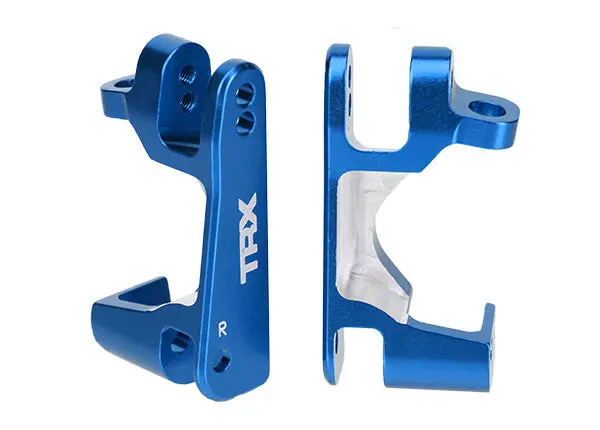 Caster Blocks (C-Hubs), 6061-T6 Aluminum (Blue-Anodized), Left & Right 1