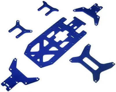 Chassis Plate Set, Blue (6): Mlst 1