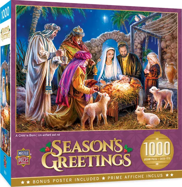 Christmas - A Child Is Born 1000 Piece Puzzle 1