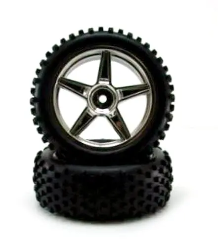 Chrome Front Wheels And Tires 1