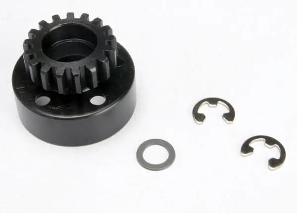 Clutch Bell (17-Tooth)/5X8x0.5Mm Fiber Washer (2)/ 5Mm E-Clip (Requires 5X11x4mm Ball Bearings Part #4611) (1.0 Metric Pitch) 1