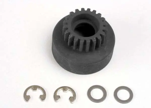Clutch Bell, (20-Tooth)/ 5X8x0.5Mm Fiber Washer (2)/ 5Mm E-Clip (Requires #4611-Ball Bearings, 5X11x4mm (2) 1