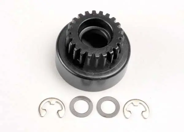 Clutch Bell, (22-Tooth)/ 5X8x0.5Mm Fiber Washer (2)/ 5Mm E-Clip (Requires #4611-Ball Bearings, 5X11x4mm (2)) 1