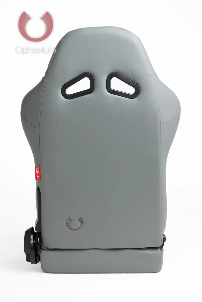 Cpa1001 All Gray Leatherette Cipher Auto Racing Seats - Pair 2