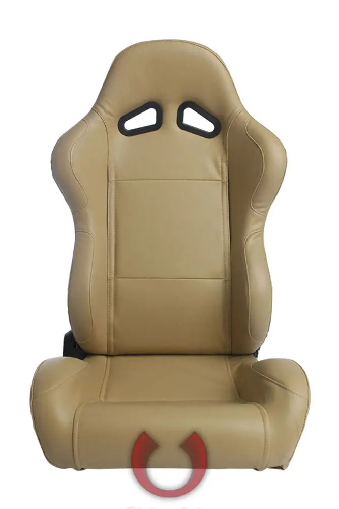 Cpa1001 All Tan Leatherette Cipher Auto Racing Seats - Pair 1