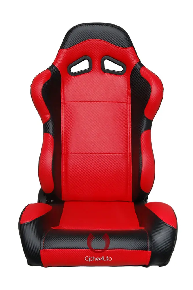 Cpa1003 Full Carbon Fiber Pu Cipher Auto Racing Seats In Black And Red 1