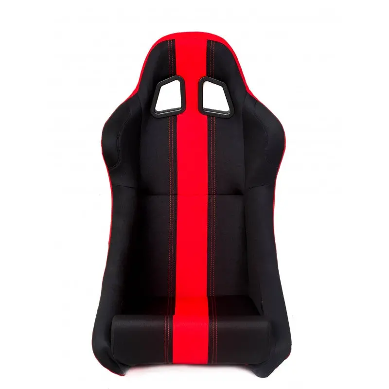 Cpa1005 All Black W/ Red Stripe Fabric Cipher Auto Full Bucket Racing Seat - Single 1
