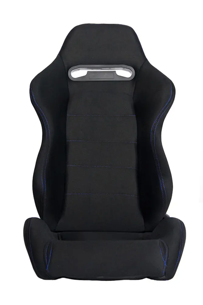 Cpa1013 Black Cloth W/ Blue Outer Stitching Cipher Auto Racing Seats - Pair 1