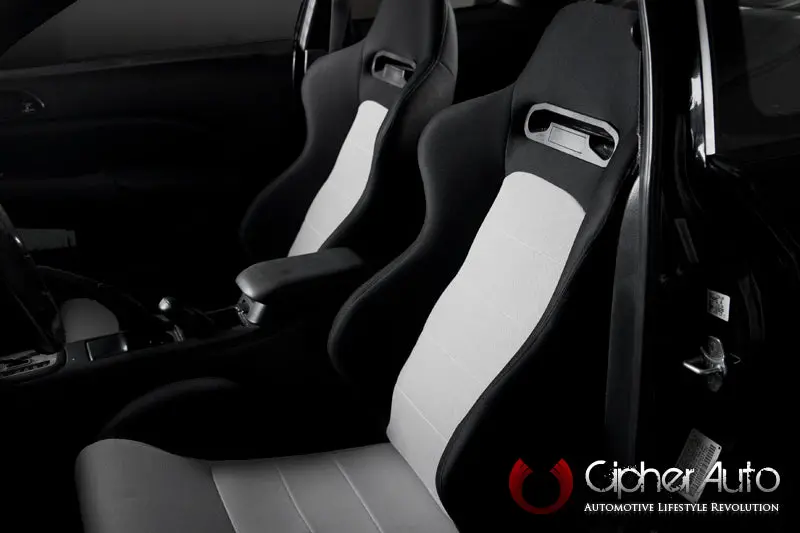 Cpa1013 Black Cloth W/ Grey Insert Cipher Auto Racing Seats - Pair --- 2