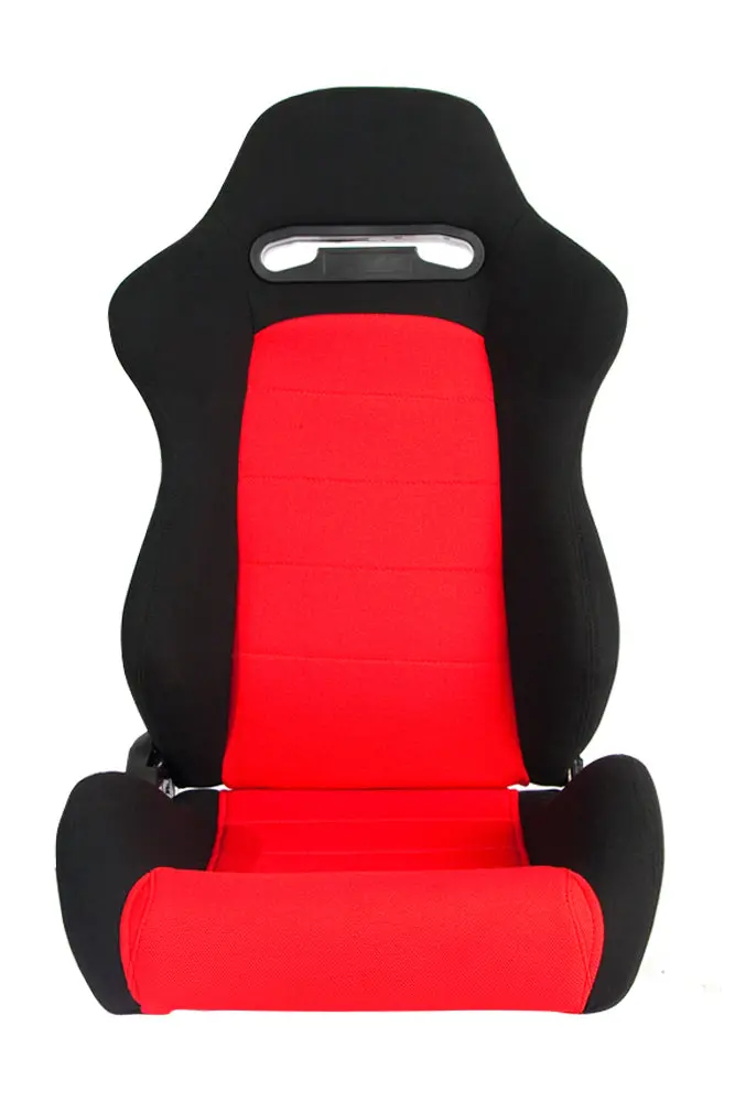 Cpa1013 Black & Red Cloth Cipher Auto Racing Seats - Pair 1