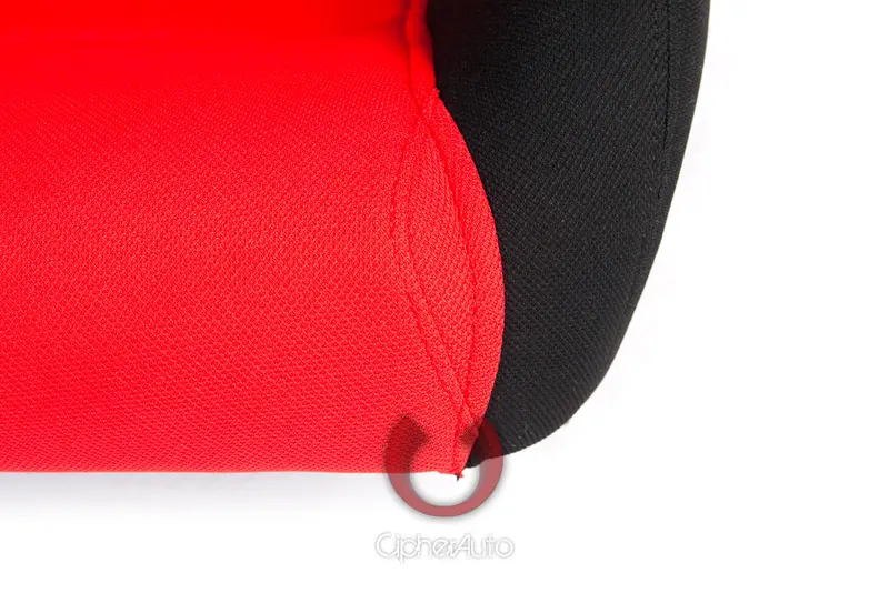 Cpa1013 Black & Red Cloth Cipher Auto Racing Seats - Pair 2