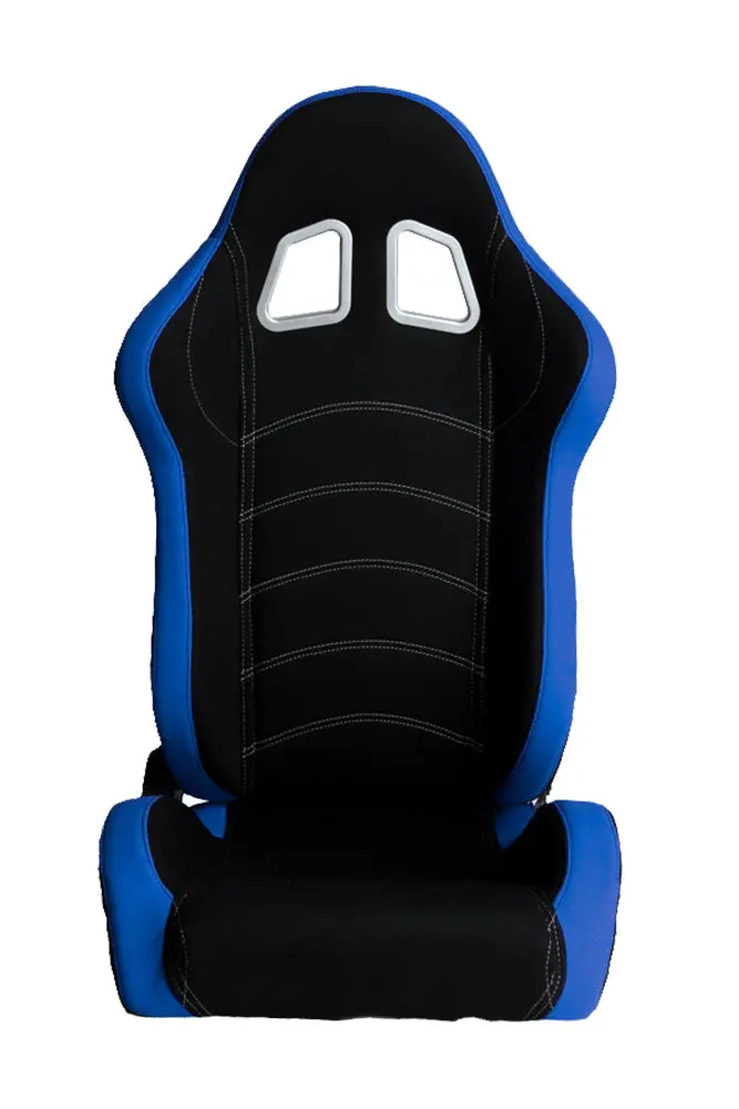 Cpa1018 Blue And Black Cloth Cipher Auto Racing Seats - Pair 1