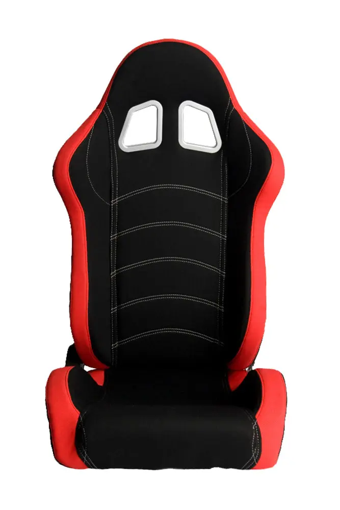 Cpa1018 Red And Black Cloth Cipher Auto Racing Seats - Pair 1