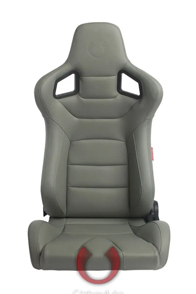 Cpa2001 Cipher Euro Racing Seats Gray Leatherette Carbon Fiber W/ Dark Grey Stitching - Pair 1