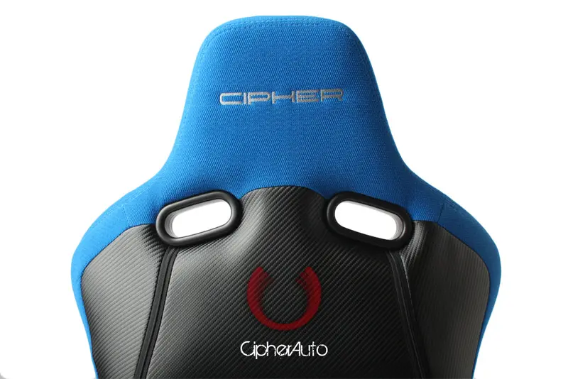 Cpa2002 Cipher Viper Racing Seats Blue Cloth W/ Black Carbon Pu -Pair 2
