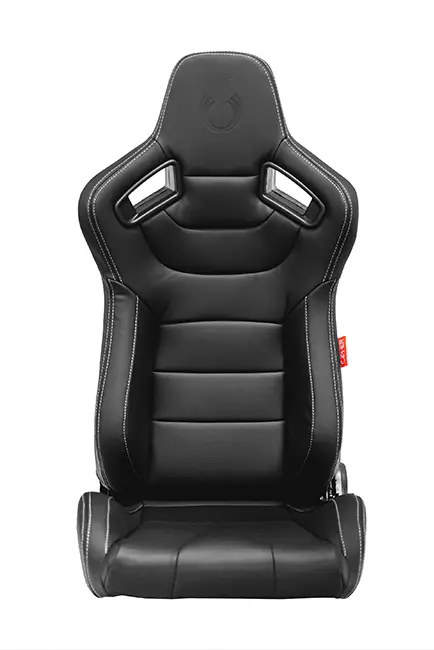 Cpa2009 Cipher Racing Seats Black Leatherette Carbon Fiber W/ Grey Stitching - Pair---(Out Of Stock) 1