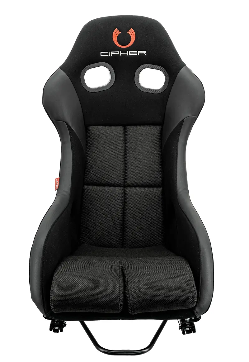 Cpa2010 All Black Fabric With Polo Mesh Inserts Frp Fixed Back Bucket Seat - Single (New!) 1